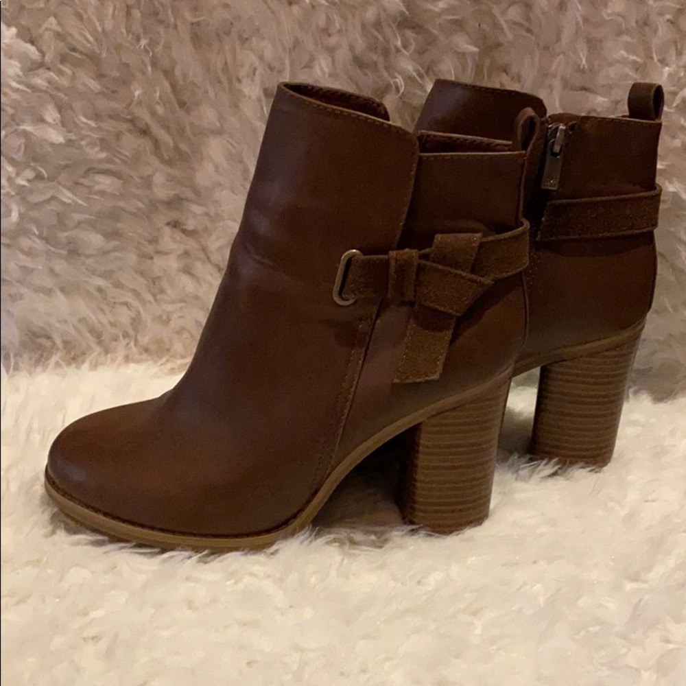 Brown booties. Never worn. Size 8